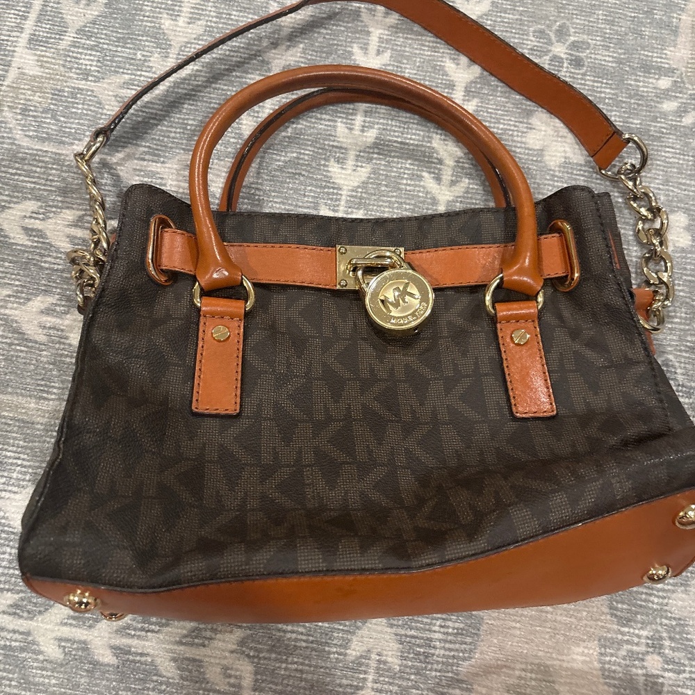 Brown MK print Michael Kors purse